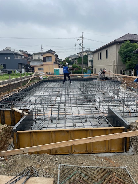 基礎の配筋検査（白山の家）